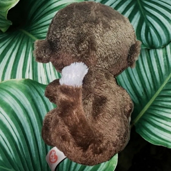 TY - Coconut The Monkey Beanie Boos Toy 6" X 4" Purple Brown Collectable Animal - Picture 2 of 3